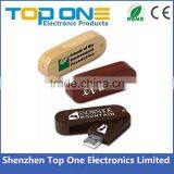 Wholesale New Arrival Engraving Logo Twister Wood Usb Flash Drive, Rotated Bamboo USB Stick thumbnail-4