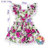 Wholesale Girls Boutique Flower Ruffle Summer Dresses Organic Cotton Lace 2016 Dress Fashion Design thumbnail-6