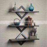 Hot Sale Three Level Shelving System Mdf Wood Home Wall Decor Wall Floating Shelf
