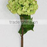 real touch light green single hydrangea