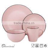 Ceramic Matt Glaze Sesame Dot Solid Color Breakfast Dinnerware Set thumbnail-5