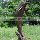 Garden Decoration Metal Statue Life Size Bronze Dolphin Statue Fountain for Hot Sale thumbnail-1