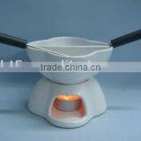 Flower Shape Ceramic Chocolate Dividing Fondue Pot thumbnail-1