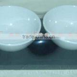 Set of 2 White Ceramic Tapas Bowls Set,snack Tray thumbnail-1