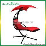 Orange Hanging Chaise Lounge Chair Arc Stand Air Porch Swing thumbnail-1