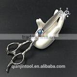 QJ-S12 Sword Blade Hair Scissors Professional Scisssors Set With Engraved Handle thumbnail-4