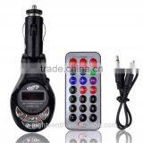 2016 Hot Foldable Car MP3 Player Wireless FM Transmitter Modulator Car Kit & USB SD MMC LCD Remote thumbnail-1