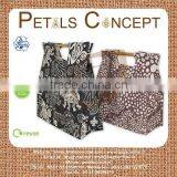 Canvas Shopping Bag With Bamboo Straight Handle - Allover Animal Print thumbnail-2