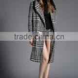 Auschalink Outdoor Fashion Women Tweed Hoodie Coats Plaid Design thumbnail-2