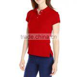 New Design Plain Blank T-shirt Polo Red Women's Polo Wholesale thumbnail-1