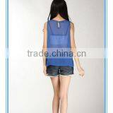 Sequined Navy Elegant Ladies Casual Tops Blouses 2015 thumbnail-2