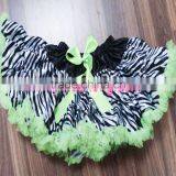 Wholesale Girls Zebra Pettiskirt With Hot Pink Chiffon and Bowknot,girls Fashion Tutu Skirt thumbnail-4