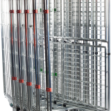 Foldable Steel Roll Cage Trolley With Pallet For Agricultural