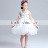 White Ruched Embroidery Flowers Dress Tulle Skirt Cocktail Dresses Ruffle Skirt thumbnail-4