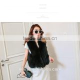 High quality hot sales type fur 100% Real Fox Fur short Vest Jacket Gilet Waistcoat Coat Fashion Warm Ladies