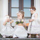 2017 New Style Wholesale Kids Clothing.Linen Flower Girl Dress Lace Children Long Frocks Designs thumbnail-2