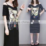 Z&M New Women Latest Fashion Dress Cartoon Dress Sheath Dress thumbnail-3