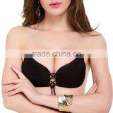 Adhesive Bra, Push Up Strapless Bra With Drawstring Reusable Invisible Silicone Backless Bras for Women thumbnail-2