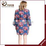 sleeping robe for women Floral Pattern Wedding Bride cotton Robe FR0023