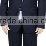 NAAMS MEN'S WOOL 2 BUTTON 2 VENT SLIM FIT SUIT JACKET FLAT FRONT PANT NAVY thumbnail-1