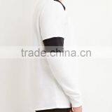 High Quality Black White Colorblocked Cotton-Blend Mens Collar Sweatshirt thumbnail-2