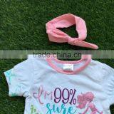 Kids Clothes Girls Boutique Clothing Set Girls Summer Outfits I am 99% Sure I am a Mermaid Outfits With Headband thumbnail-3