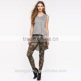 Girls Streetwear Elastic Camo/camouflage Custom Full Sublimated Printed Pencil Leggings/pants thumbnail-1