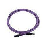 M12 to RJ45 Gige Robust High Flex Cable 3meter 10ft , 8Pin Chain Flex Cables