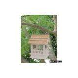 Sell Wooden Bird Feeder With Natural Wood Roof for Hanging thumbnail-1