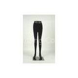 Women Sporty Cotton Spandex Leggings , Navy Blue Hue Opaque Tights thumbnail-1