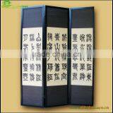 Colorful Elegant Folding Waterproof Canvas Screen Bamboo Folding Screen Sliding Doors Interior Room Divider GVLB03 thumbnail-1