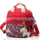 Wholesale New Fashion Red Color Custom Print Boho Back Pack thumbnail-2
