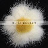 YR836 Women Fashion Fur Accessory Genuine Mink Fur Flower thumbnail-5