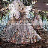 LS00147 Best Selling off Shoulder Lace Applique Luxury Baby Laced Flower Girls Dresses thumbnail-6