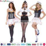 Wholesale Sexy Women Dresses Cosplay Halloween Uniform Woman Sexy Navy Captain Costume thumbnail-1