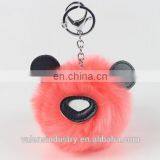 Hot Best Selling Fashion Girls Handbag Cellphone Car Pendant Fluffy Faux Fur 24 Hour Pom Pom Animal Shape Fur Pom Keychain thumbnail-2