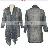 Mesh Knot 3 Quarter Sleeve Old Women Kimono Cardigan Office Wear thumbnail-3