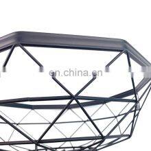 Wholesale Simple Black Storage Modern Bowl Classy Fruit Basket For Dinning Table thumbnail-5