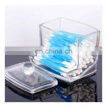 New Clear Acrylic Makeup Multipurpose Foldable Cotton Swab Storage Box Cotton Swab Storage Box Paper Organizer thumbnail-2