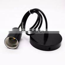 Toghua Vintage Simple DIY Lamp Set Black E26 E27 Iron Lamp Holder Round Braided Electrical Wire Indoor Ceiling Lighting thumbnail-2
