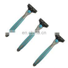Cheap 3 Layers Blade Cartridge Abs-tpe Shaving System Razor Stainless Steel Metal Shaving Razor thumbnail-2