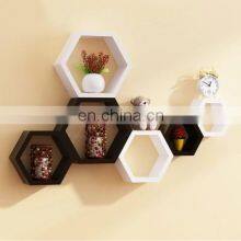 Деревянные шестиугольные подвесные полки для стены, декоративные стеллажи для хранения, декорация для детской комнаты, ДИЙ-аксессуар