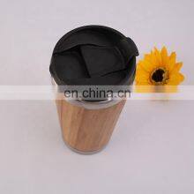 Custom Stainless Steel Bamboo Fiber Coffee Thermos Cup Double Wall thumbnail-5