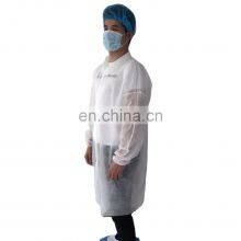 High Quality Disposable Medical White Nonwoven Lab Coat