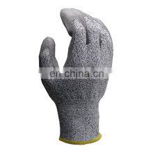 HPPE Anti-Cut Level 5 Protection Safety Work Cut Resistant Gloves With PU Coated Palm thumbnail-3