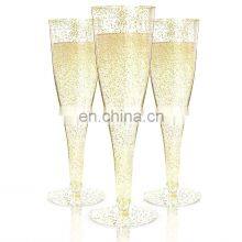Decorative Fancy Wholesale Creative Quality Wedding Luxury Custom Plastic Flutes Champagne Glasses thumbnail-5