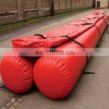 Triple Tube Cylindrical Water Flood Barrier Control Inflatable Barriers for Ocean Front thumbnail-3