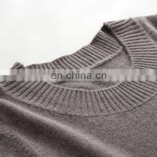 Manufacturer's Women's Autumn Midi 100% Cashmere Knitwear Breathable Knee-Length Dress With Natural Waistline Solid Pattern thumbnail-3