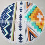 round beach towel with tassels