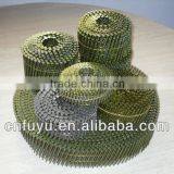 Yellow Zinc Plated Coil Nails
